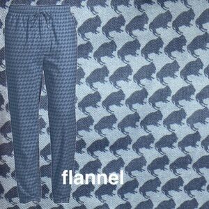 LANDSEND MENS FLANNEL PJ PAJAMA PANTS w/Side Pockets Blake Shelton Collection